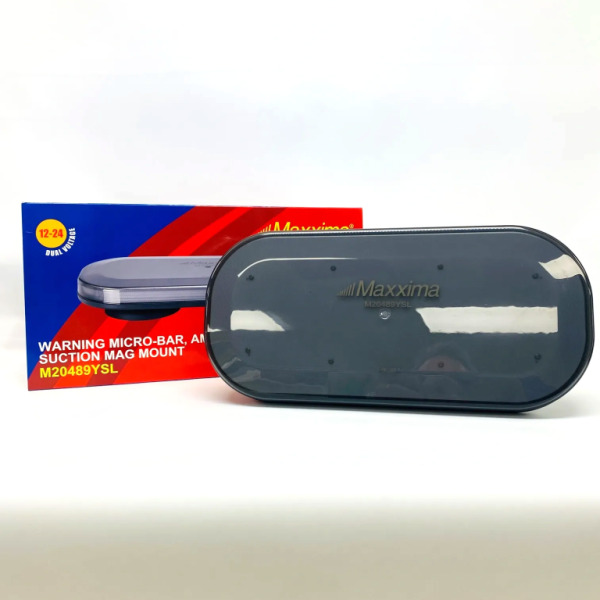 Maxxima M20489YSL Warning Micro-Bar, Amber Suction Mag Mount